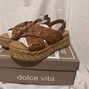 Dolce Vita Winder Sandals Tan Leather Size 8
